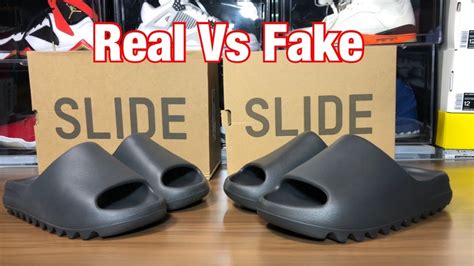 real vs false yeezy slides